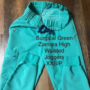 FIGS - SURGICAL GREEN - HIGH WAISTED ZAMORA JOGGERS - XXS/P